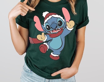 Camiseta de Navidad de Stitch, Navidad de Disney, camiseta de Lilo y Stitch, Navidad de Lilo y Stitch, camiseta de Stitch, camiseta de Navidad de Disney