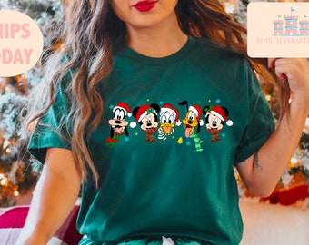 Vintage Mickey And Friend Christmas Shirt,Disney Ears Christmas Shirt,Disney Christmas Shirt,Disney Trip Shirt,Disney Family Christmas Shirt