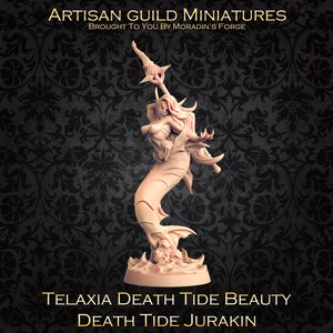Telaxia Death Tide Beauty (Pin-Up, Merfolk, Fishfolk, Merrow, Locathah) - 3D Gedruckte Rollenspiel Miniaturen