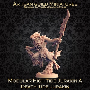 Modularer High Tide Jurakin A (Merfolk, Fishfolk, Merrow, Locathah) - 3D gedruckte Rollenspielminiatur