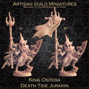 König Osteras der Auserwählte von Holmuran (Merfolk, Merrow, Fishfolk, Locathah) - 3D Gedruckte Rollenspiel Miniaturen