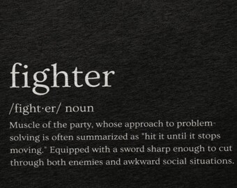 Definition of A Fighter D&D Graphic Unisex Tee