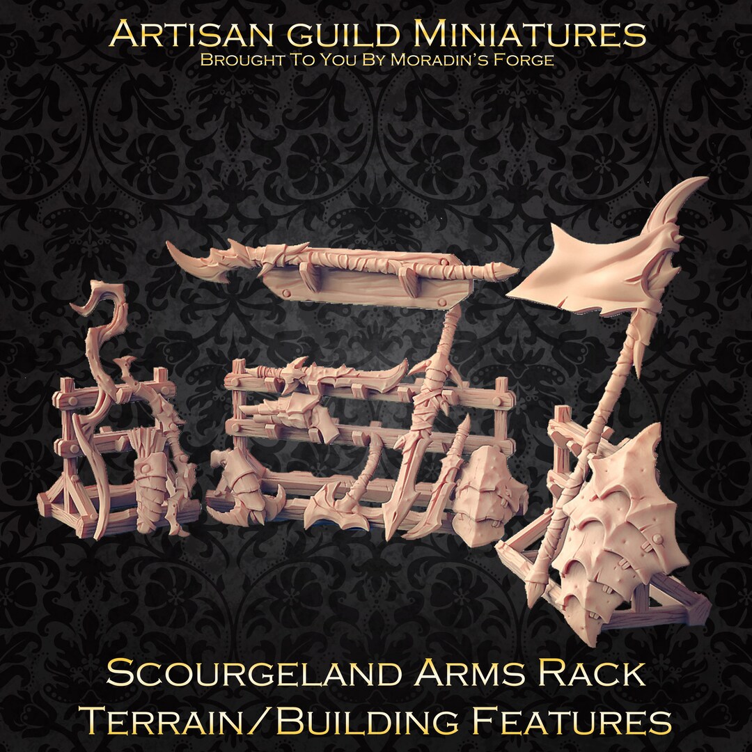 Scourgeland Survivors Arms Rack (weapons, Props, Terrain, Building ...