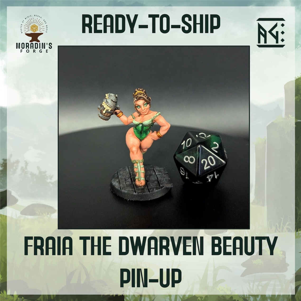 Fraia the Dwarven Beauty (dwarf, Tavern Keeper, Bar Maid, Pin-up) - 3D ...