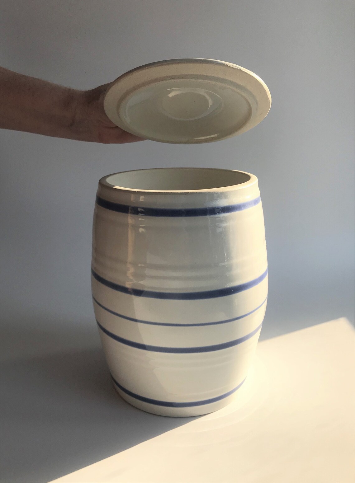 Big vintage ceramic barrel Soviet ceramic barrel old Etsy