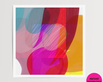 Arte Foxy Boxy para imprimir | Para imprimir | Download digital | Download de arte abstrata