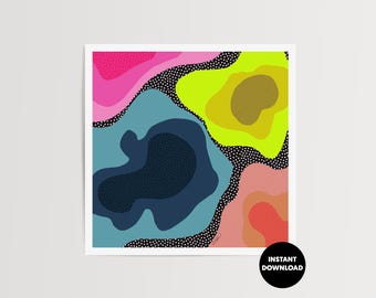 Mood Swings Art Print: Abstract Colorful Wall Art (Digital Download)