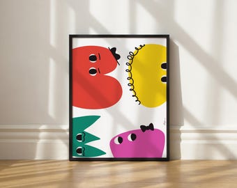 Hello There Art Print: Funny Doodle Artwork by Elisa Bell (UNFRAMED)