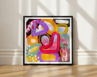 Clown Lips art print by Elisa Bell (UNFRAMED) | Giclée art print on high-quality matte paper | Abstract artwork
