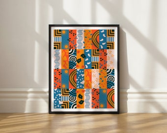 African Abstract 01 art print by Elisa Bell (UNFRAMED) | Giclée art print on high-quality matte paper | Ethnic artwork
