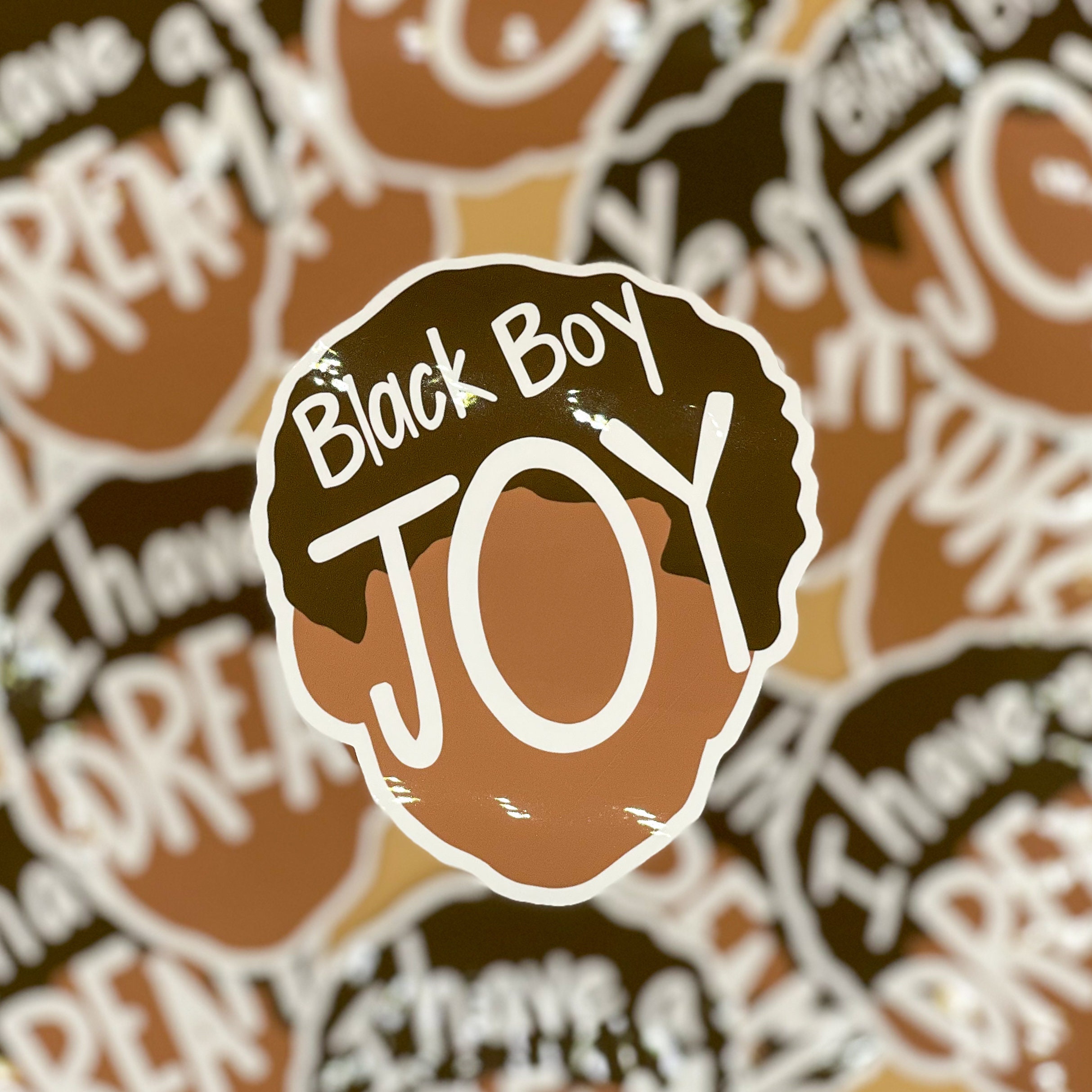 Clean Boy Sticker POSITIVE BLACK BOY Sticker Pack (3) | Black Boy Sticker | Glossy ...