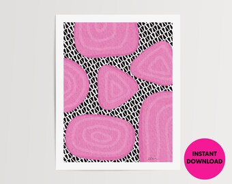Fever Dream art printable | Printable | Digital download | Pastel color abstract art download