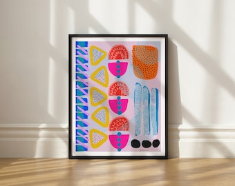 Exclamation! art print by Elisa Bell (UNFRAMED) | Giclée art print on high-quality matte paper | Abstract artwork