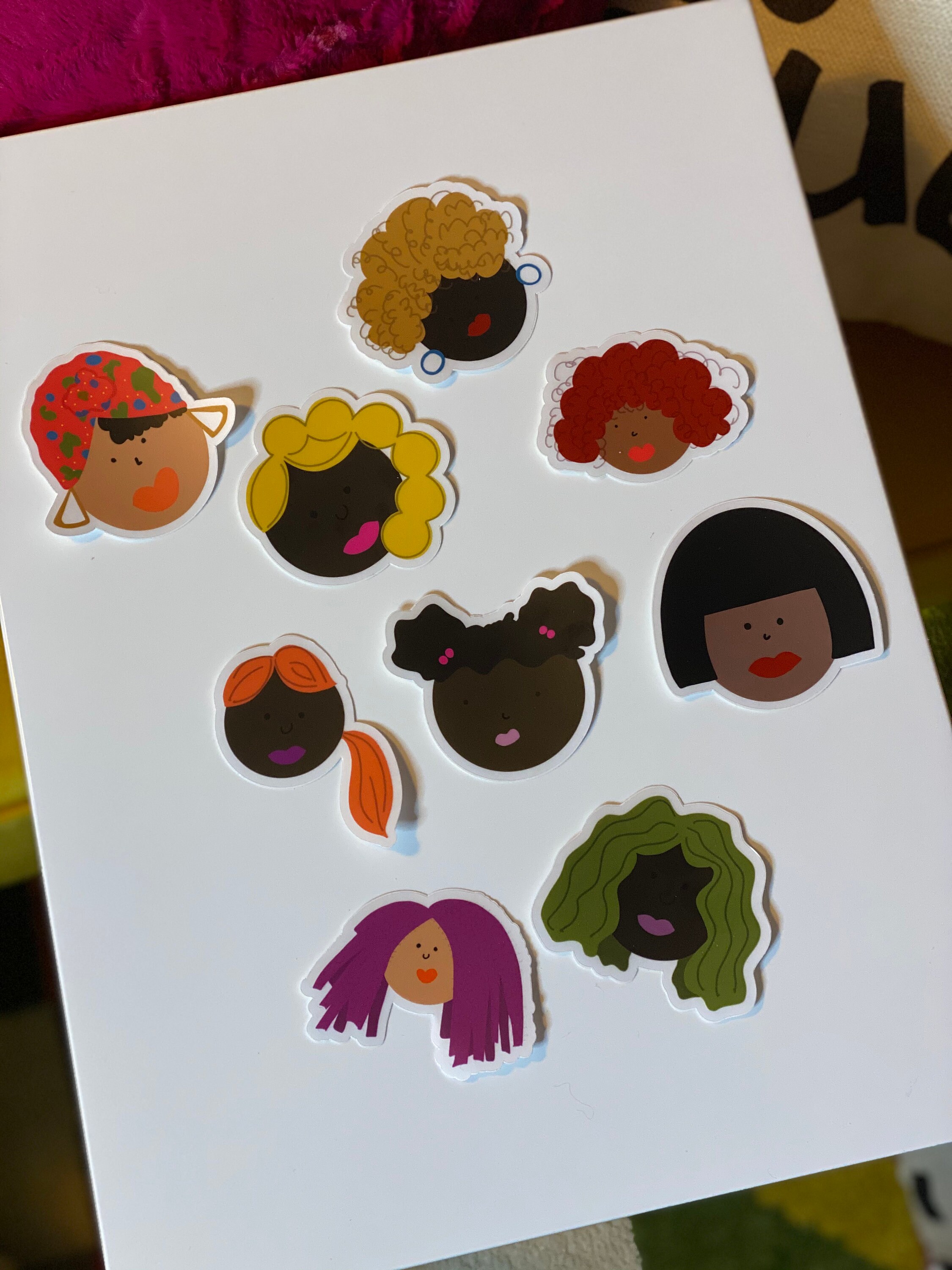 BLACK GIRLS handdrawn vinyl stickers 9 sticker pack Etsy