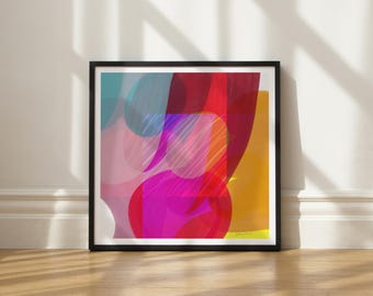 Impressão artística Foxy Boxy por Elisa Bell (SEM MOLDURA) | Impressão artística Giclée em papel fosco de alta qualidade | Arte abstrata inspirada no estilo boho chic