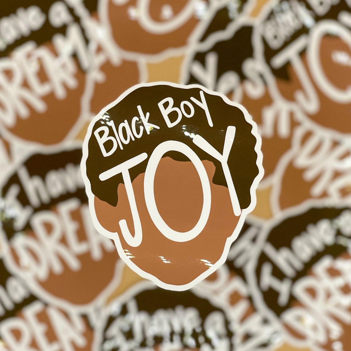 BLACK BOY JOY Sticker 1 Glossy Weatherproof Sticker Laptop Sticker