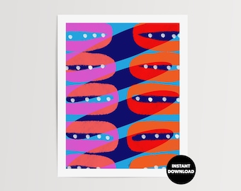 Focus, Interrupted Art Print: Vibrant Decor (Digital Download)