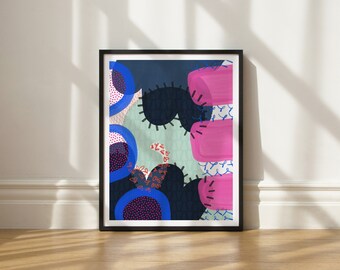 Wave Runner art print by Elisa Bell (UNFRAMED) | Giclée art print on high-quality matte paper | Ocean abstract artwork