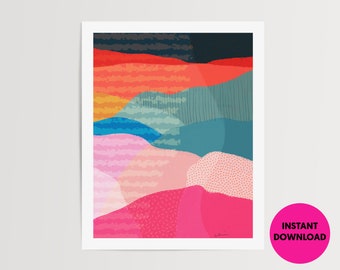 Hidden Hills art printable | Printable | Digital download | Candy-inspired abstract art download