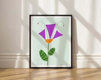 Lonely Flower Portrait 02 art print by Elisa Bell (UNFRAMED) | Giclée art print on high-quality matte paper | Floral artwork
