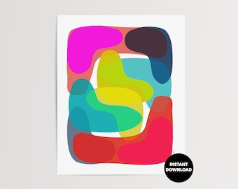 Glowpane Art Print: 70s, Groovy Home Decor (Digital Download)