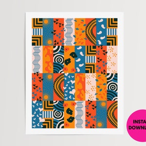 Abstract 01 art printable | Printable | Digital download | Ethnic Art | African inspired art download