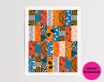 Abstract 01 art printable | Printable | Digital download | Ethnic Art | African inspired art download