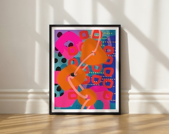 Impressão artística Links de Elisa Bell (SEM MOLDURA) | Impressão artística Giclée em papel fosco de alta qualidade | Arte abstrata