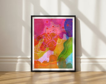 Impressão artística de cacto por Elisa Bell (SEM MOLDURA) | Impressão artística giclée em papel fosco de alta qualidade | Arte abstrata