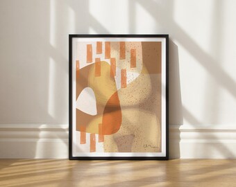 Impressão artística Candy Corn Paradise por Elisa Bell (SEM MOLDURA) | Impressão artística Giclée em papel fosco de alta qualidade | Arte abstrata neutra