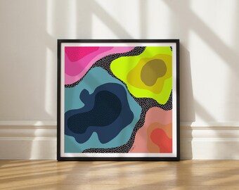 Mood Swings Art Print: Abstract Colorful Shapes, Elisa Bell Giclée Print