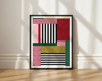 Impressão artística de caleidoscópio por Elisa Bell (SEM MOLDURA) | Impressão artística giclée em papel fosco de alta qualidade | Arte abstrata geométrica
