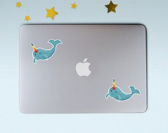 RAINBOW NARWHAL sticker (1) | Sea unicorn sticker | Weatherproof sticker | Funny quote sticker | Laptop sticker | Water bottle sticker