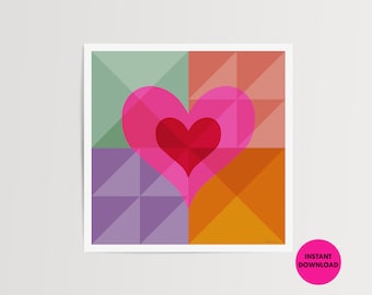 Heartbreaker art printable | Printable | Digital download | Heart art download