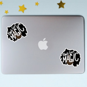 BLACK GIRL MAGIC little girl glossy weatherproof sticker | Inspirational sticker | Laptop and water bottle sticker | For the culture sticker