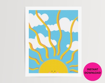 Jordan's Sunshine art printable | Printable | Digital download | Sunshine art download
