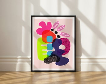Rooster art print by Elisa Bell (UNFRAMED) | Giclée art print on high-quality matte paper | Abstract artwork
