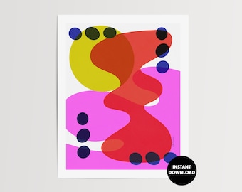 Liquid Rhythm Art Print: Bold Contemporary Wall Art (Digital Download)