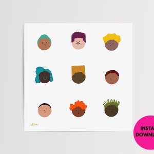 Melanin Versatility - The Boys art printable | Printable | Digital download | African American art | Black boy art download