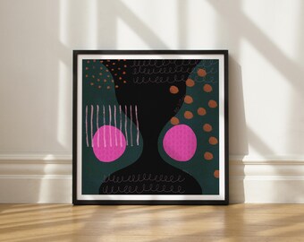 Impressão artística "Be Still" de Elisa Bell (SEM MOLDURA) | Impressão artística Giclée em papel fosco de alta qualidade | Obra de arte abstrata inspiradora