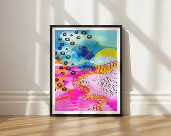 Impressão artística Rolling Pink Hills de Elisa Bell (SEM MOLDURA) | Impressão artística Giclée em papel fosco de alta qualidade | Obra de arte inspirada na natureza