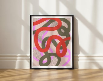 Abstract Giclée Art Print: Knots and Echoes by Elisa Bell (UNFRAMED)