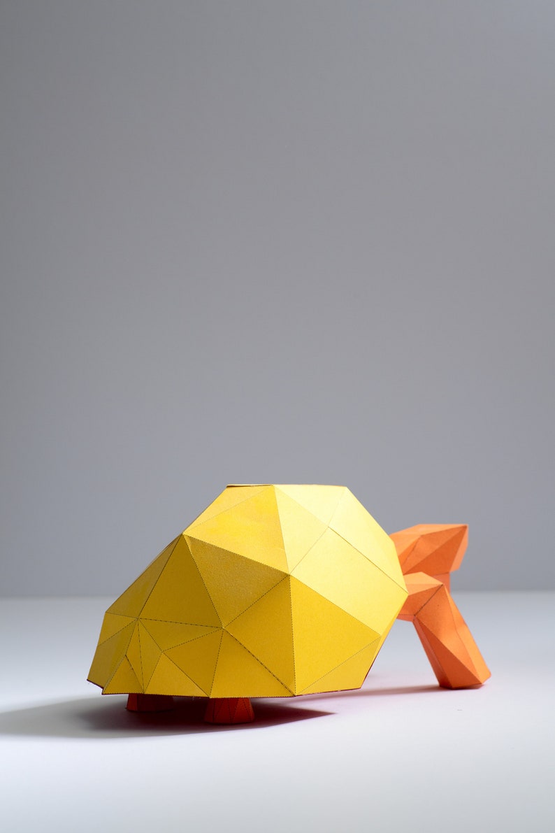 Tortoise Papercraft 3D Polygon card model / sculpture kit Etsy