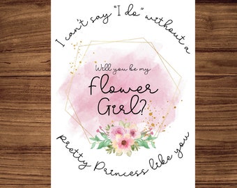 Flower Girl Proposal, Princess, Wedding, Digital download, DIY Custom