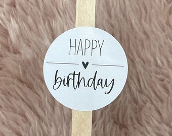 Aufkleber - HAPPY BIRTHDAY - Sticker -Etikett