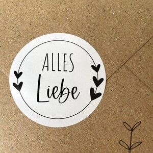 Aufkleber - ALLES LIEBE - Sticker - Etikett