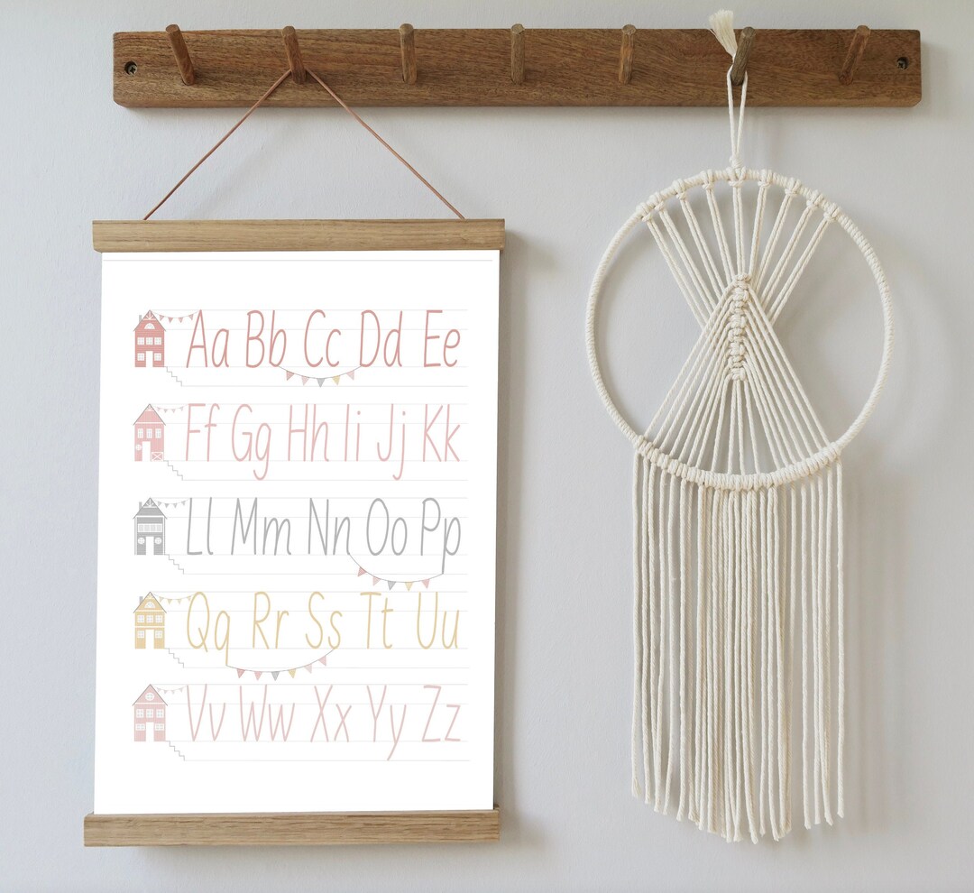 ABC Row House / the Alphabet With Upper and Lower Case Letters Pink ...