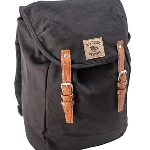 Vintage Backpack 6 Different Motifs Refugees Welcome No Man Is Illegal Anti-Fascist Action