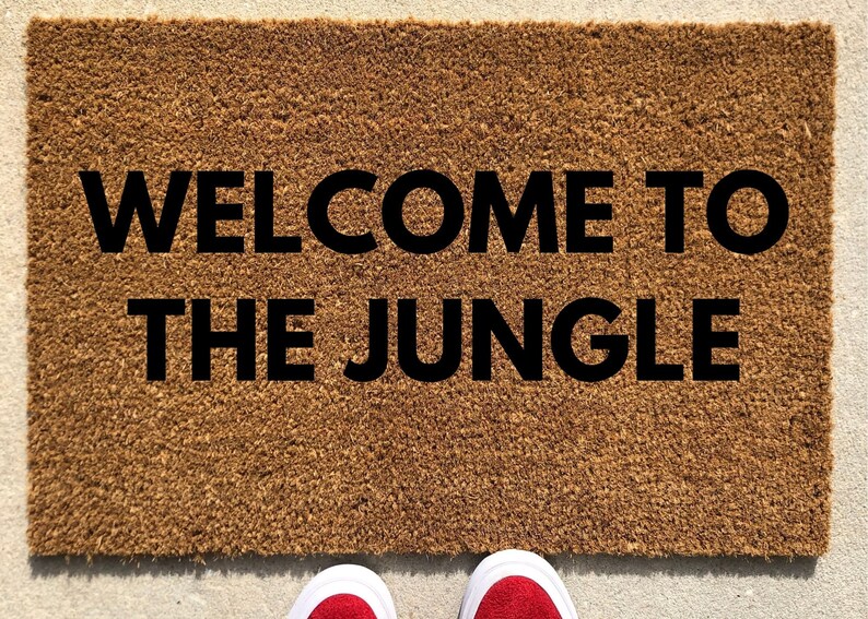 to the Jungle Door Mat Home Decor Custom Doormat Etsy