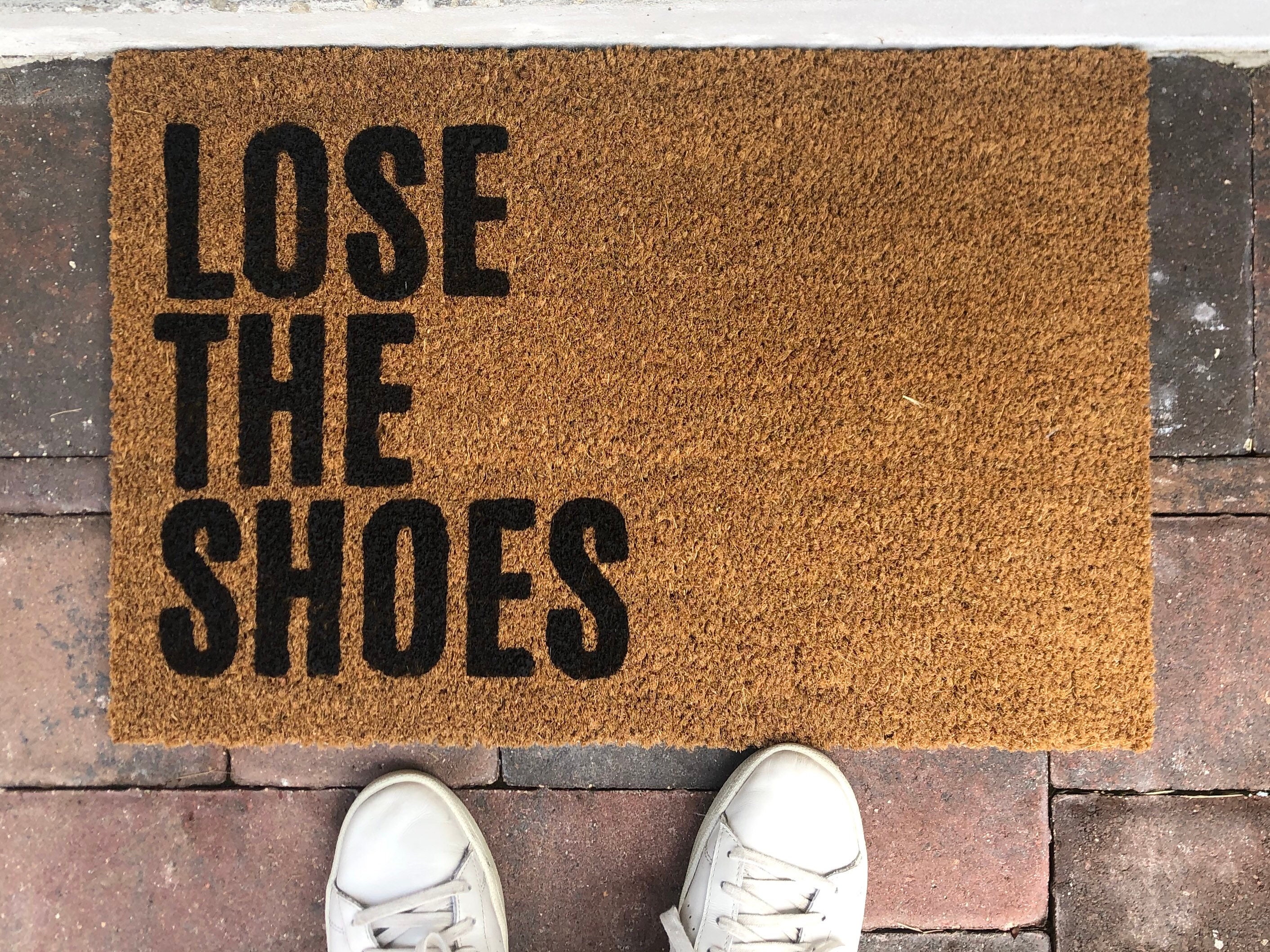 Lose The Shoes Doormat Shoes Off Doormat Funny Doormat Etsy
